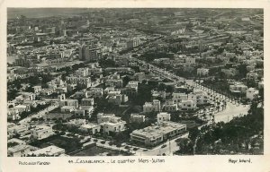 Morocco Casablanca quartier Mers Sultan photo avion Flandrin photo postcard