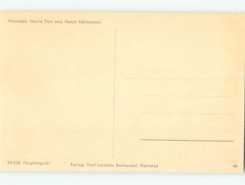 Pre-Chrome HOTEL SCENE Halmstad - Halland Sweden F6577