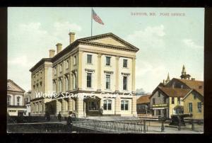 Early German Made View Post Office Bangor ME Maine A6748