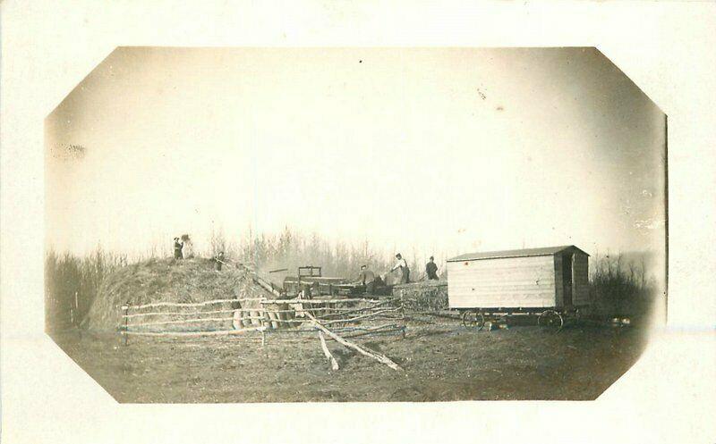 C-1910 Farm Agriculture Haystack Occupation Workers RPPC Photo Postcard 5734