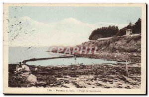 Pornic Old Postcard Beach Gourmalon