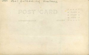 Battery B Fort Ontario New York Mess Line RPPC Photo 258th Postcard 20-1564 