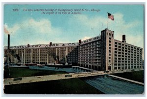 1912 The New Concrete Building Of Montgomery Ward & Company Chicago IL Postcard 