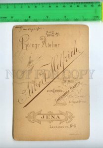 294075 GERMANY 1889 Thuringen university photo Helfrich Jena Leutrastrasse PHOTO