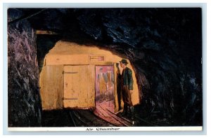 c1940s Man Inside Air Chamber Germany Unposted Vintage Foreign Postcard