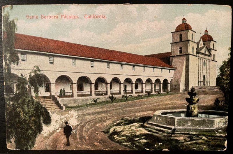 Vintage Postcard 1907-1915 Santa Barbara Mission, California (CA)