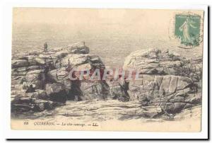 Quiberon Old Postcard The wild coast