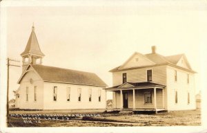 c.'27, RPPC, Real Photo, M.E.Methodist Church, MSG, White Lake, SD,Old Post Card
