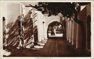 CPA AK CASABLANCA Rue dans la Nouvelle MÃ©dina MAROC (24113)