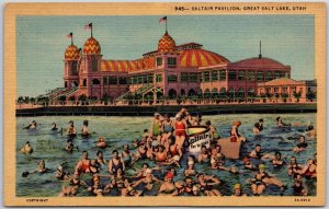 Salt Lake City Utah UT, Saltair Pavilion, Great Dead Sea, Vintage Postcard