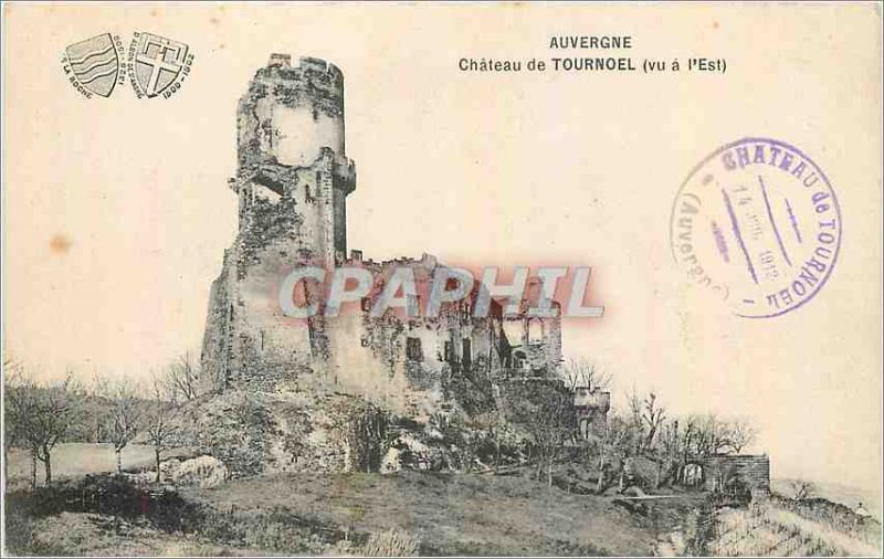 Old Postcard Auvergne Chateau de Tournoel