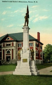 C.1910 Soldier's and Sailor's Monument, Dover, N. H. Postcard P175 