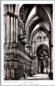 Toledo - Cathedral Nave Lateraf Nef Laterale Spain Real Photo RPPC Postcard