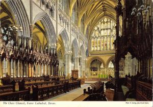 BR91038 the choir chancel exeter cathedral devon   uk