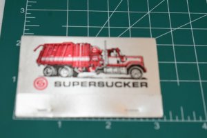 National Vacuum Loader Supersucker Truck Chicago Illinois Oversize Matchbook
