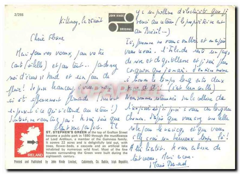 Modern Postcard St Stephen's Green Dublin Ireland