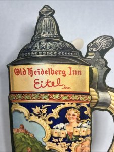 Vintage 1934 Chicago WORLDS FAIR MENU Old Heidelberg Inn BLATZ Beer Stein Shape 