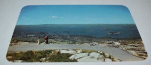 Bar Harbor from the Summit of Cadillac Mt Acadia National Park Maine Postcard