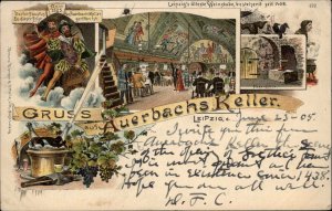 Leipzig Germany Gruss aus Auerbachs Keller Used 1905 Postcard