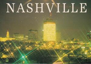Tennessee Nashville Skyline At Night 1998