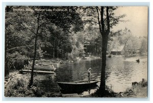 c1930's Southern Shore Webster Lake Franklin New Hampshire NH Vintage Postcard 