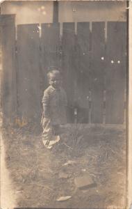 B41/ Portsmouth Ohio Postcard Real Photo RPPC People c1910 Child Fence 2