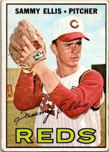 1967 Topps Baseball Card Sammy Ellis Cincinnati Reds sk2163