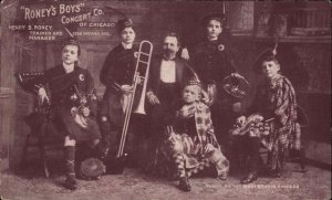 Chicago IL Children Kids Band Scottish Kilts RONEY'S BOYS c1910 Postcard