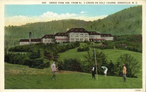 PC GOLF, NC, ASHEVILLE, GROVE PARK INN FROM GOLF COUR, Vintage Postcard (b45837)