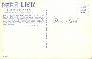 Postcard Deer Lick Camping Area in Coudersport, Pennsylvania~136274