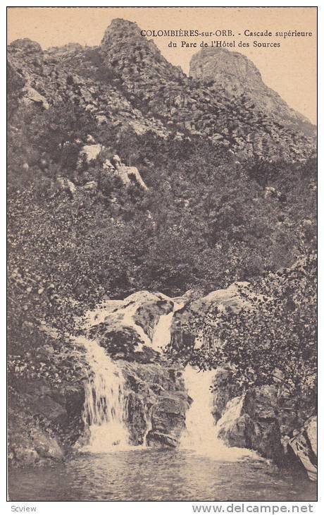 COLOMBIERES-sur-ORB, Cascade superieure du Parc de l'Hotel des Sources, Herau...