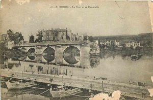 Old Postcard St Mihiel The bridge and the bridge Seal US Censor