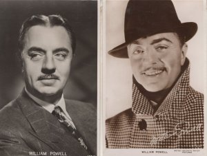 William Powell Hollywood Actor 2x Real Photo Old Postcard s