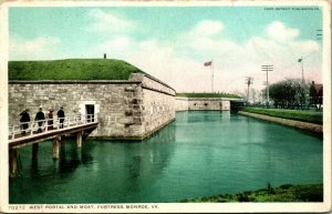 West Portal Fortress Monroe Virginia VA UNP DB Postcard Phostint Detroit T18