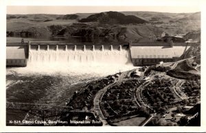 Oregon Grand Coulee Dam From Inspiration Point 1947 Real Photo