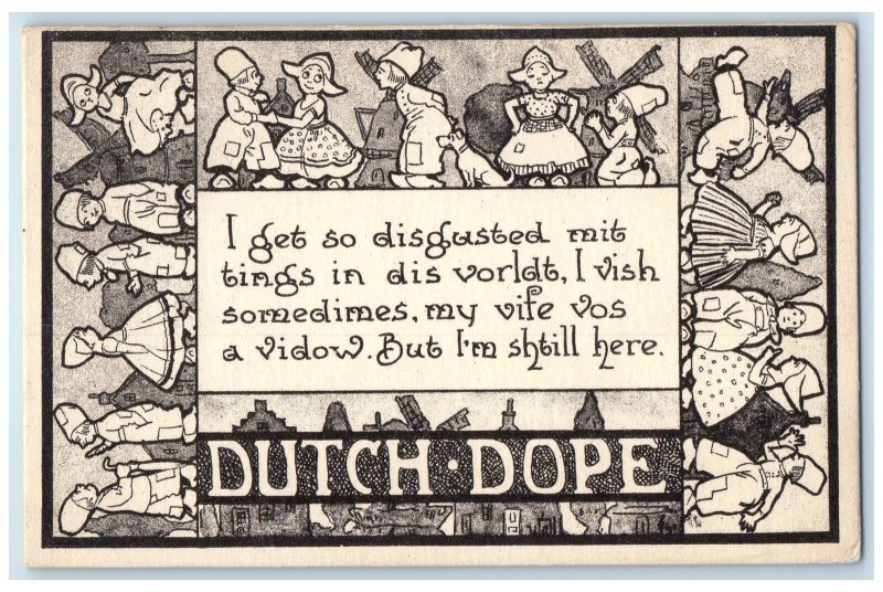 Columbia Missouri MO Postcard Dutch Dope Dutch Boy And Girl Little Scenes 1913