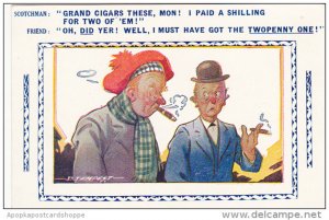 Scotch Comic Series Men Smoking Cigars