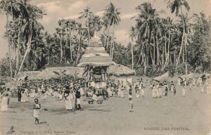 012722 VINTAGE HINDU CAR FESTIVAL SRI LANKA CEYLON TUCK POSTCARD TRINCOMALEE