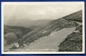 Lost Lincoln Lake from Mt Evans road Colorado co Real Photo Postcard 