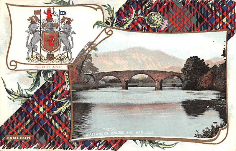 Callender Bridge and Ben Ldei Scotland, UK Unused 