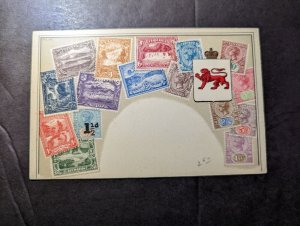 Mint British Colony Tasmania Stamp on Stamp Philatelic Postcard