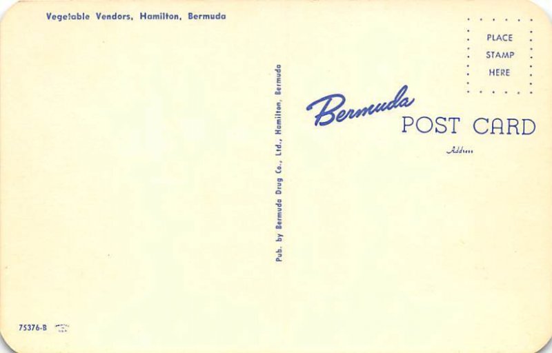 Vegetable Vendors Hamilton Bermuda Island Unused 