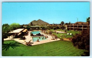 2 Postcards SCOTTSDALE, AZ ~ Pool EXECUTIVE HOUSE ARIZONIAN Hotel 1960s Postcard