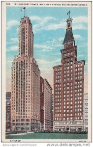 Illinois Chicago Willoughby Tower Michigan Avenue And Madison Street 1931