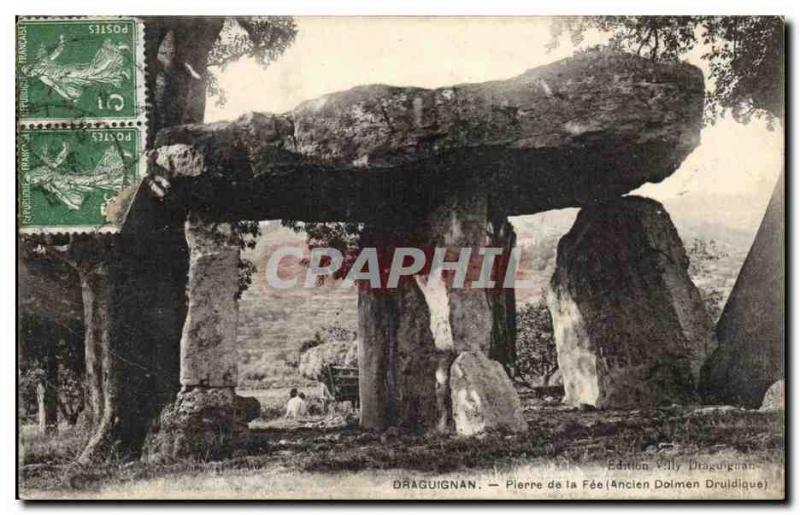 Postcard Old Megalith Dolmen Draguignan Peter's Fee (former dolmen druid)