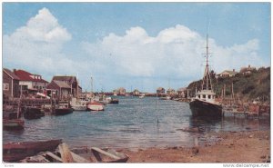 Ship dock , Gaspe , Quebec , Canada , PU-1954