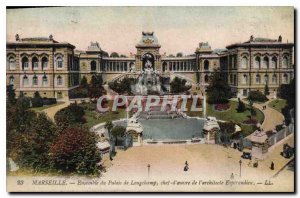 Old Postcard Marseille Ensemble Palace Longchamp expensive work of architect ...