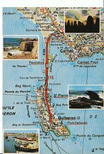 Map Postcard - France - Map of Presqu'ile De Quiberon   AB954