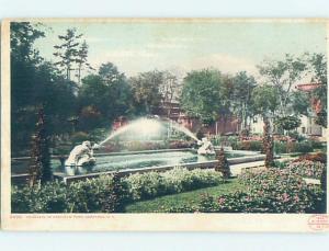 Divided-Back PARK SCENE Saratoga Springs New York NY H3415