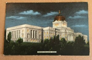 1951 USED.01 POSTCARD - STATE CAPITOL AT NIGHT, HELENA, MONTANA